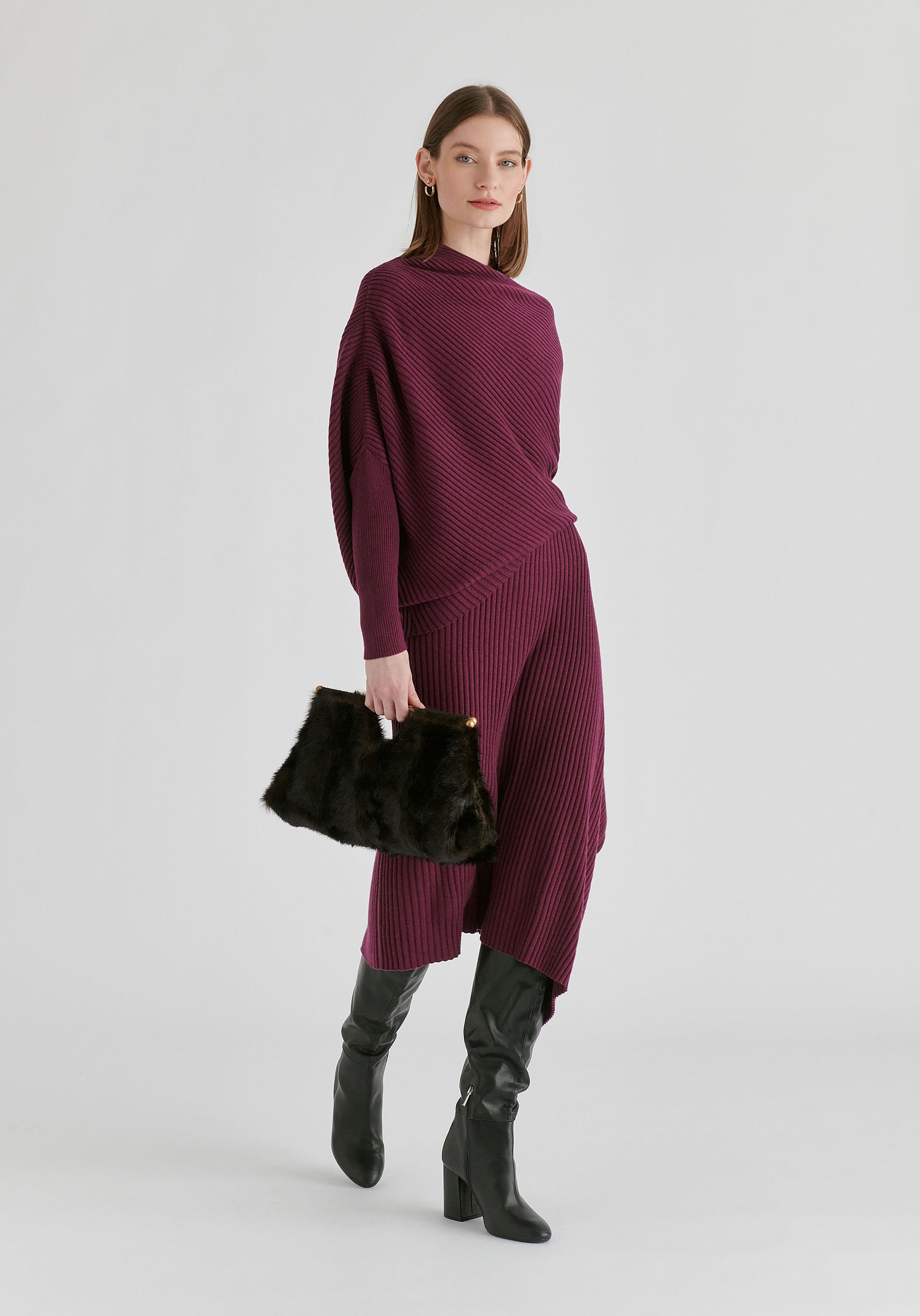 Draped Knitted Skirt