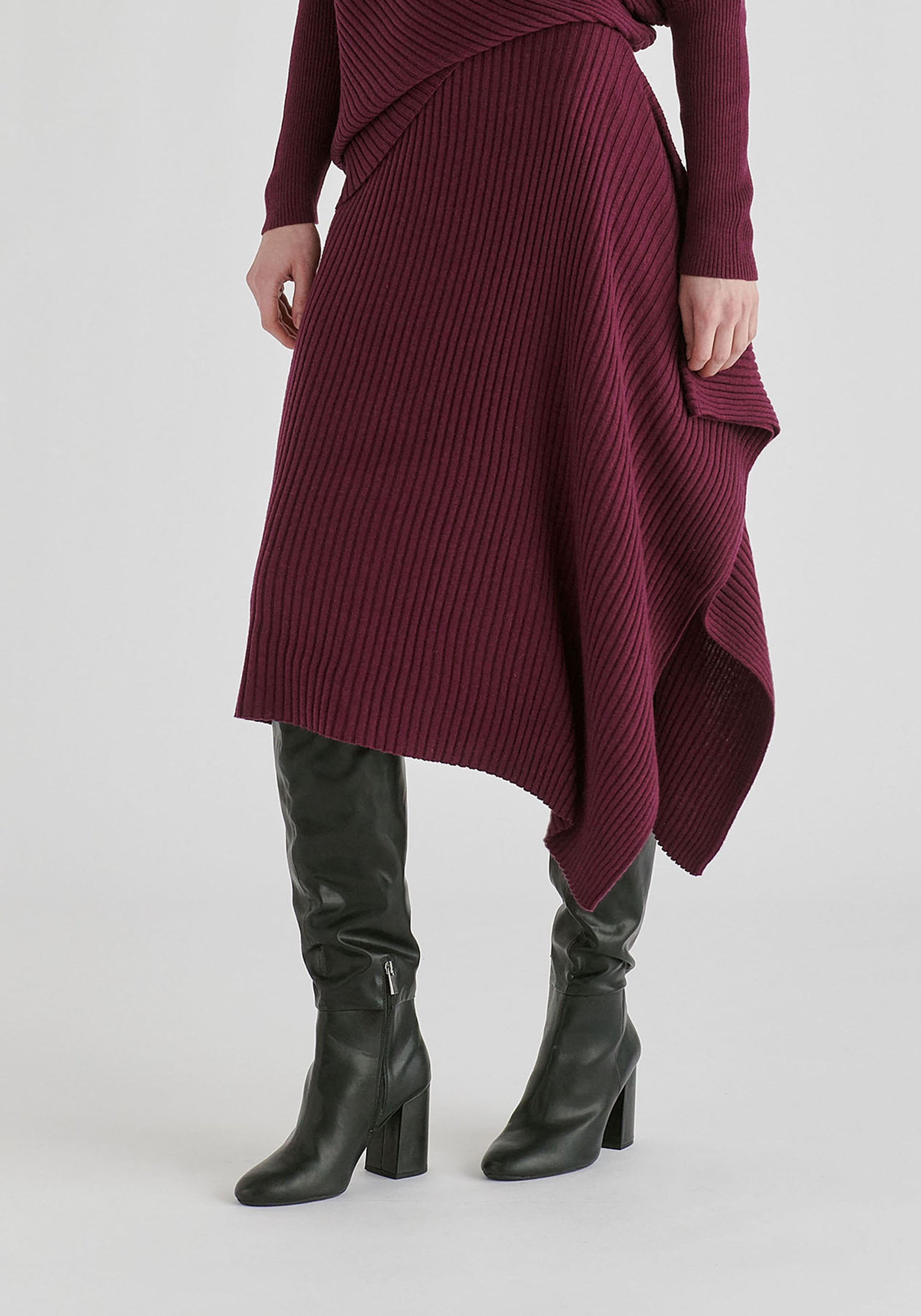 Draped Knitted Skirt