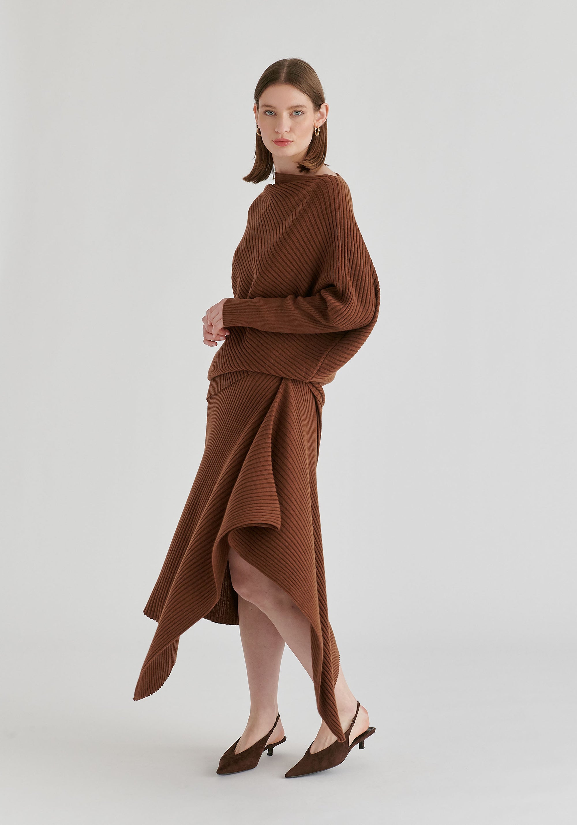 Draped Knitted Skirt