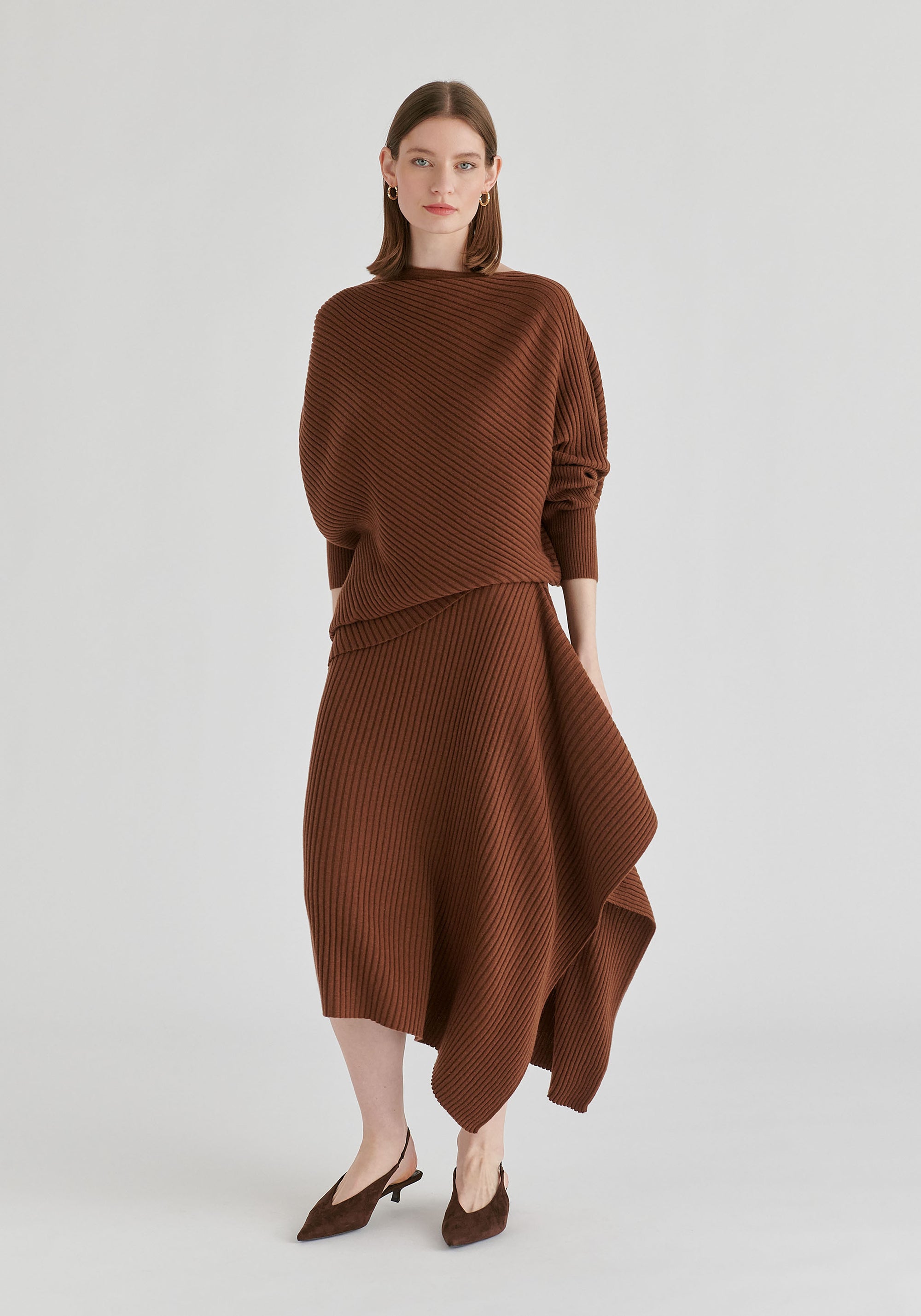 Draped Knitted Skirt