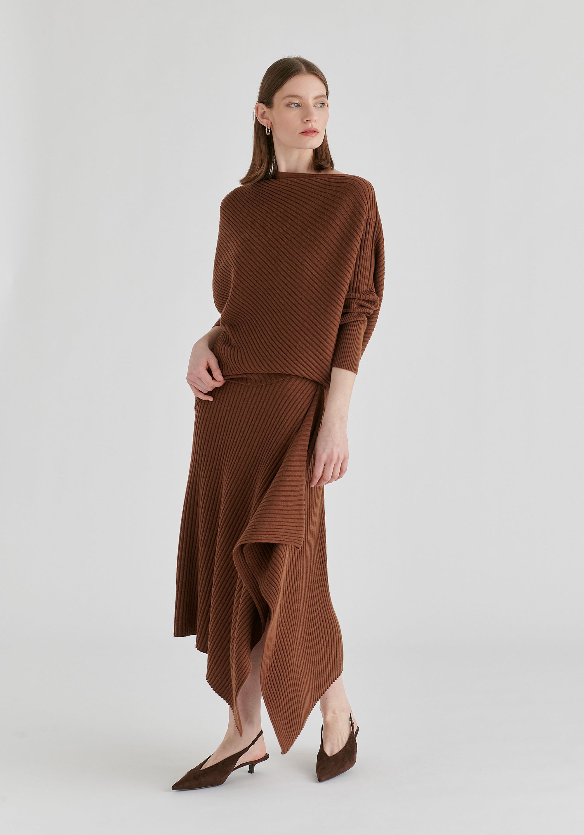 Draped Knitted Skirt