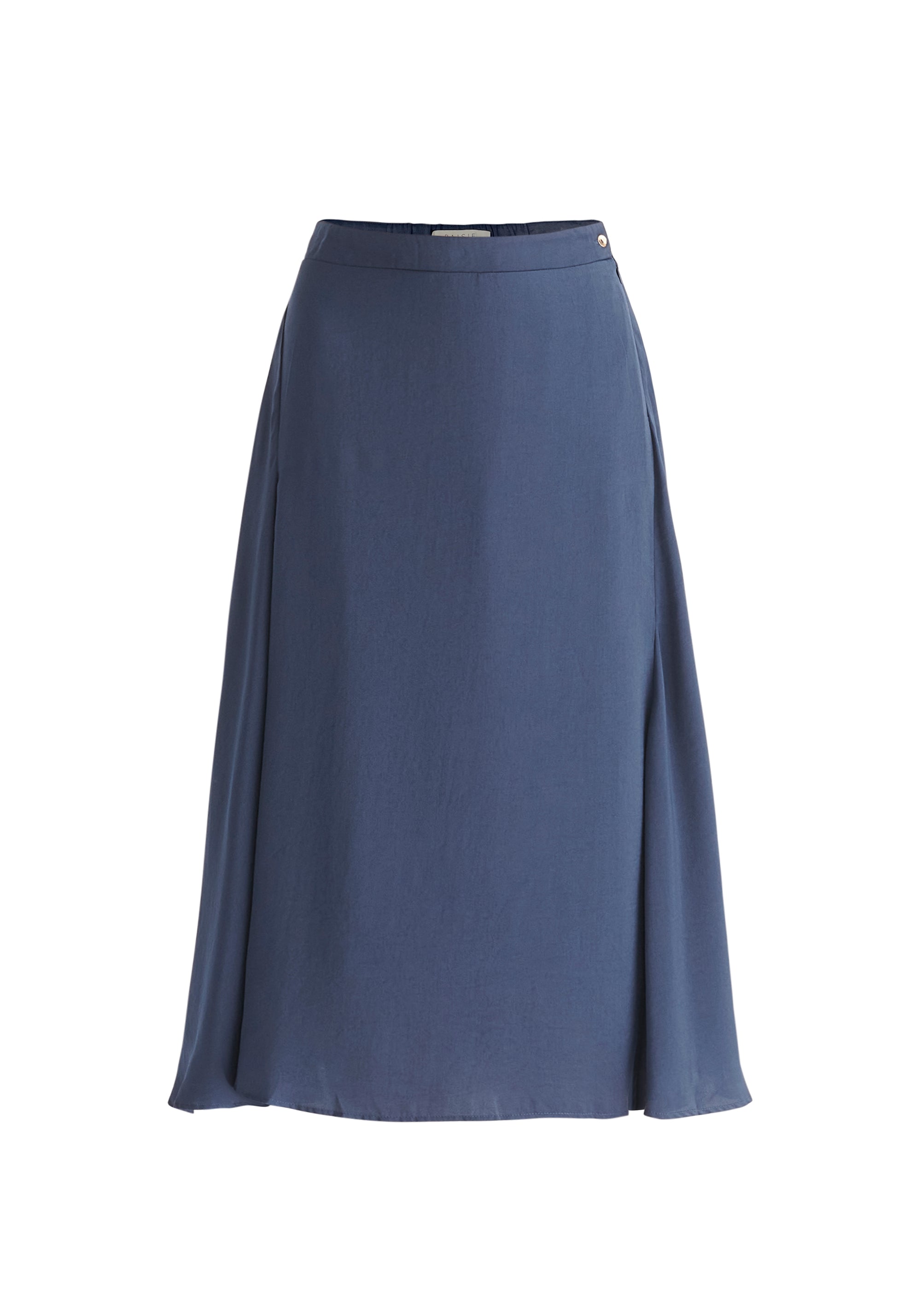 Asymmetric Hem Skirt in Navy Cut Out