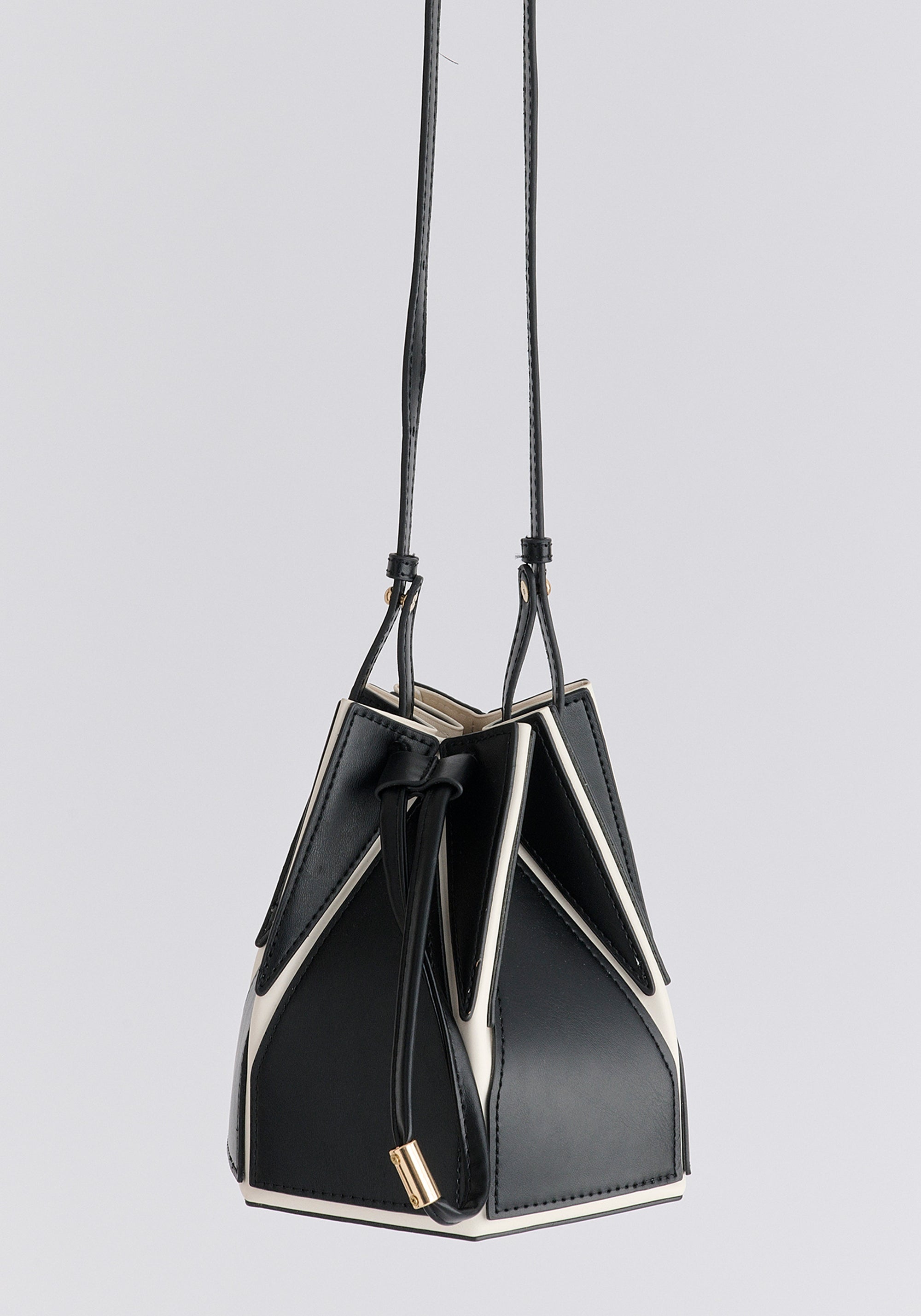 Hexagon Drawstring Bucket Bag