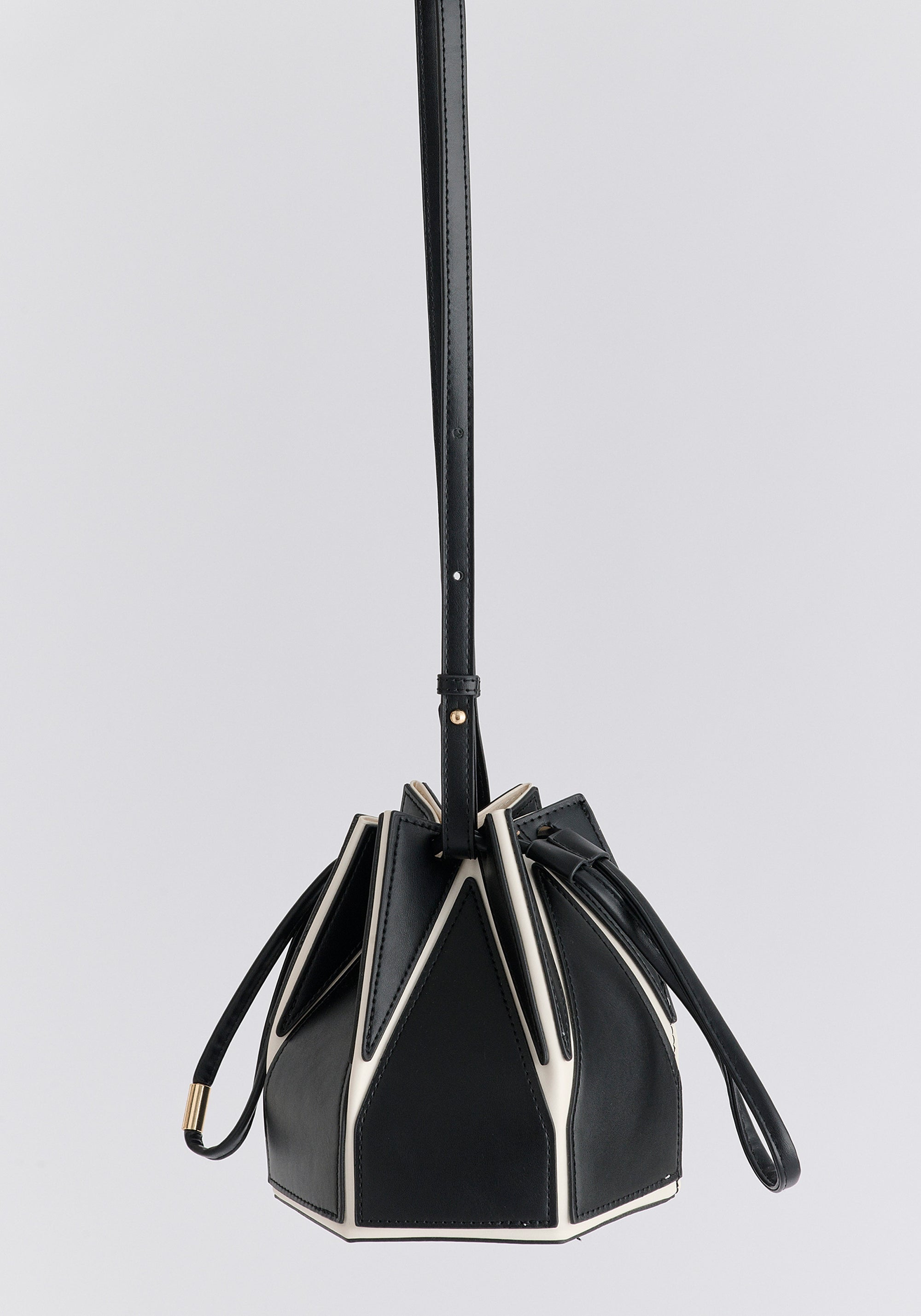 Hexagon Drawstring Bucket Bag