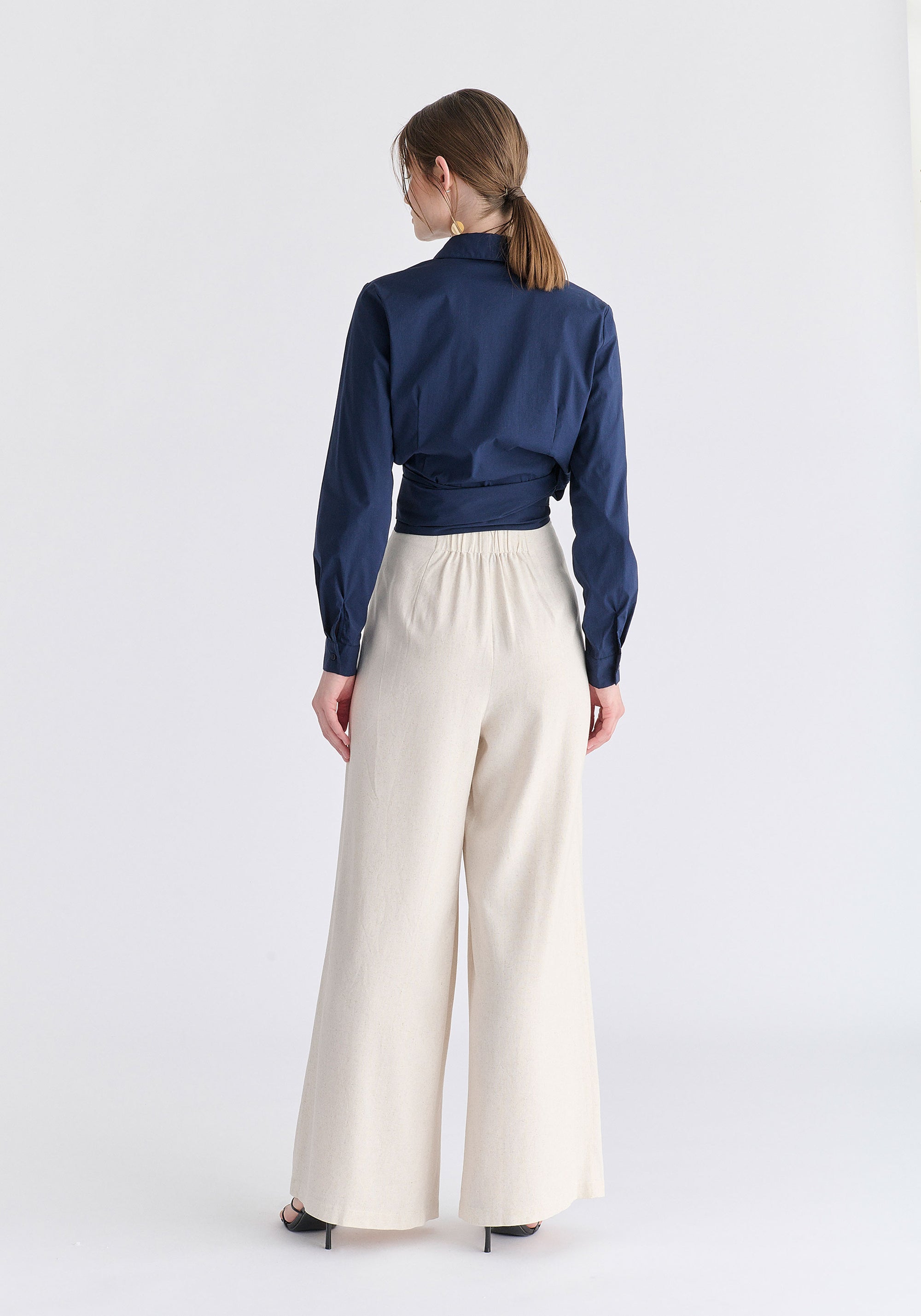 Side Tie Wrap Blouse