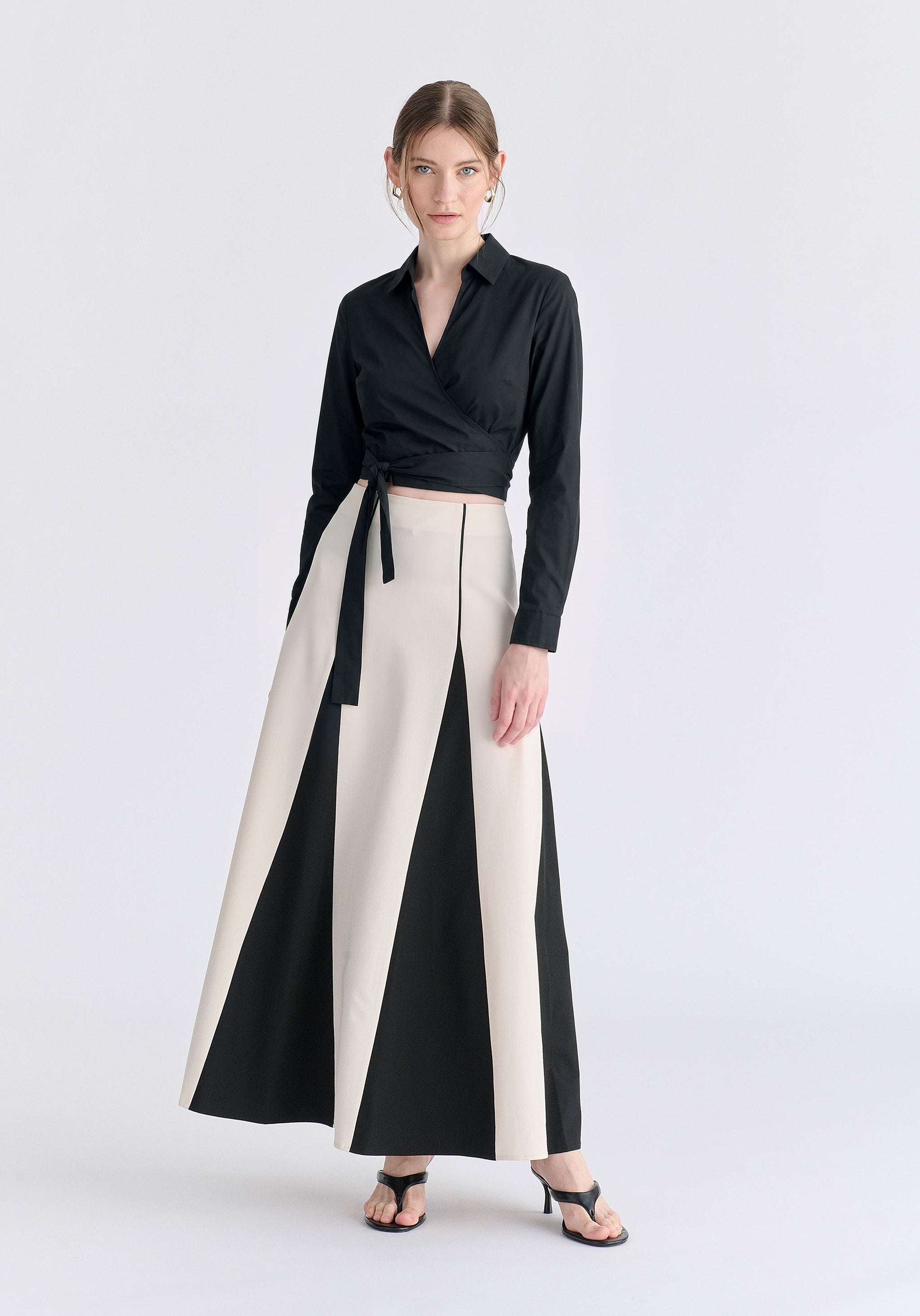 Side Tie Wrap Blouse
