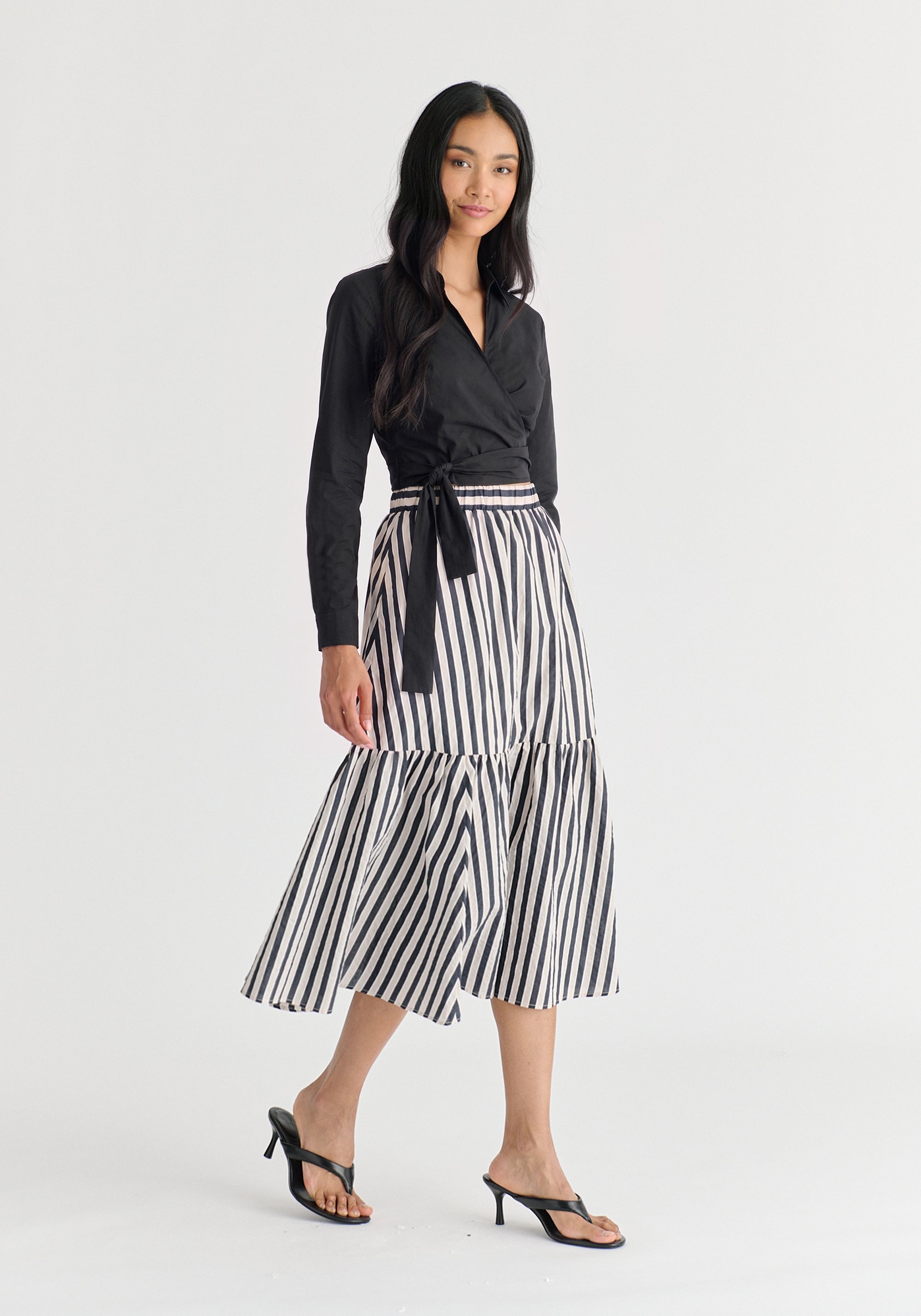 Side Tie Wrap Blouse