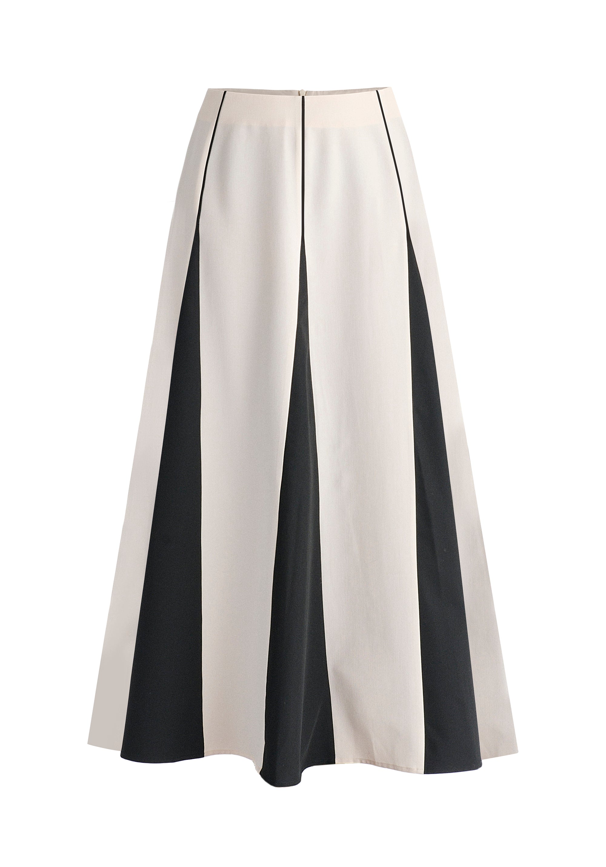 Contrast Details Maxi Skirt