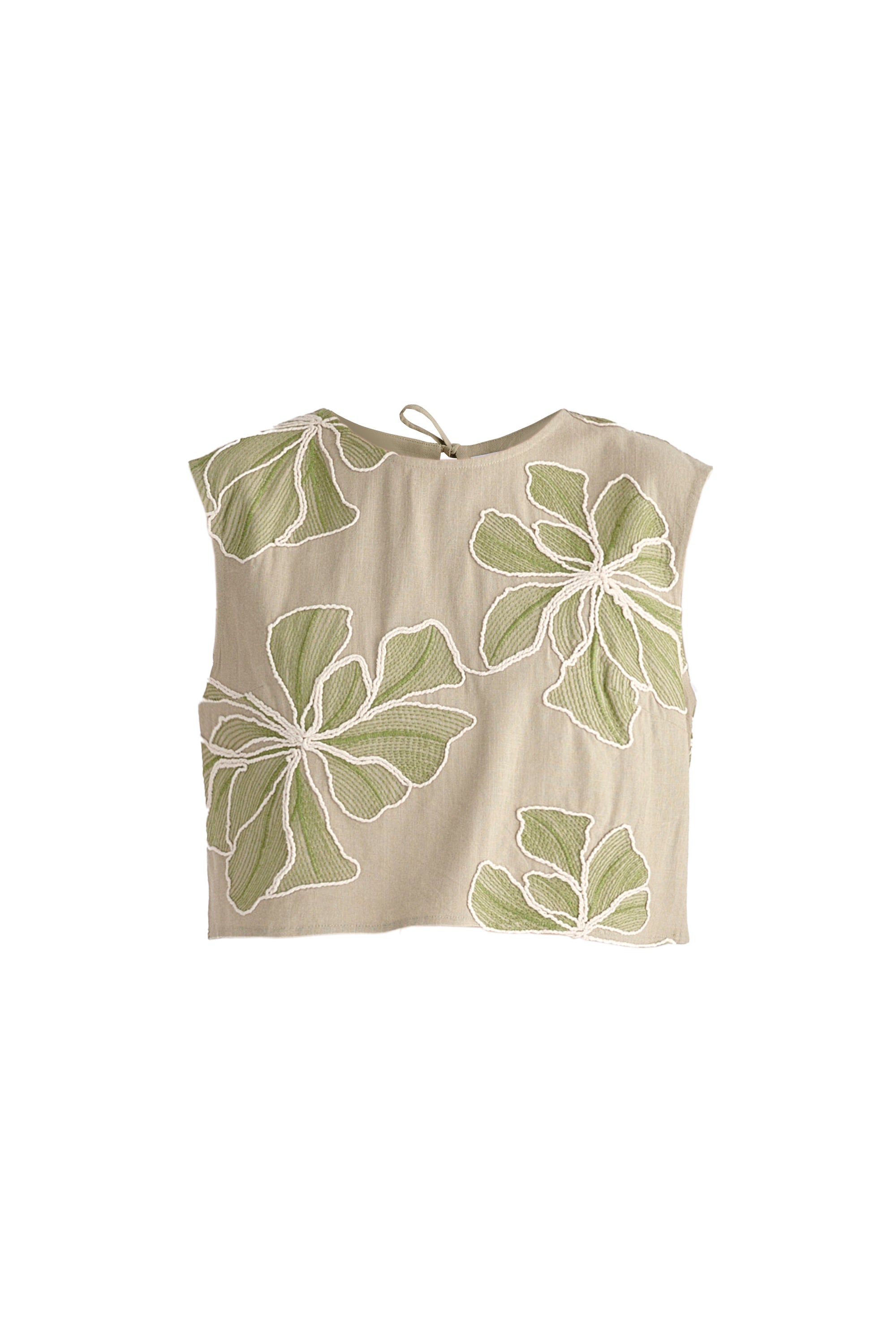Floral Embroidered Cropped Top