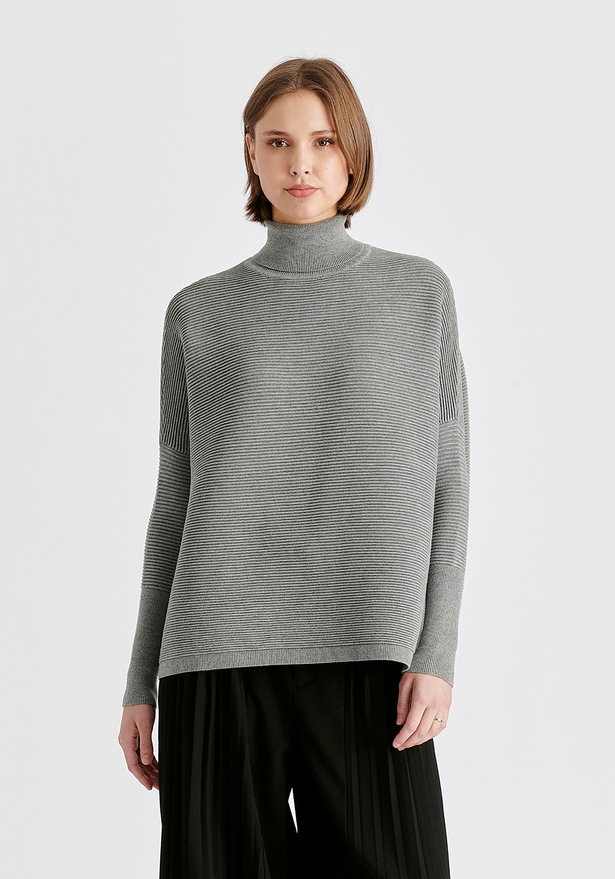 Turtleneck Ribbed Jumper