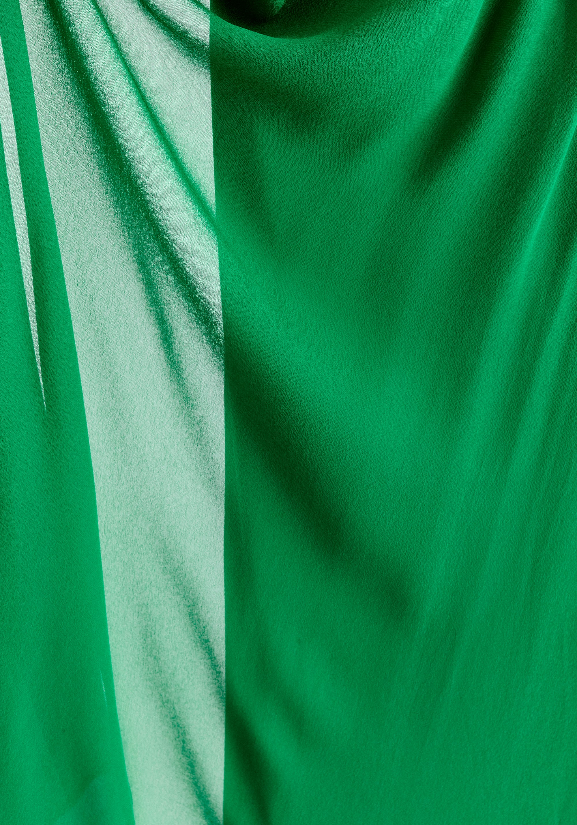 One Shoulder Flowy Dress in Green Close Up