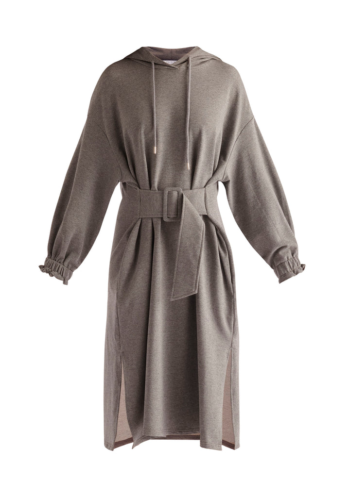 Belted sales hoodie dress