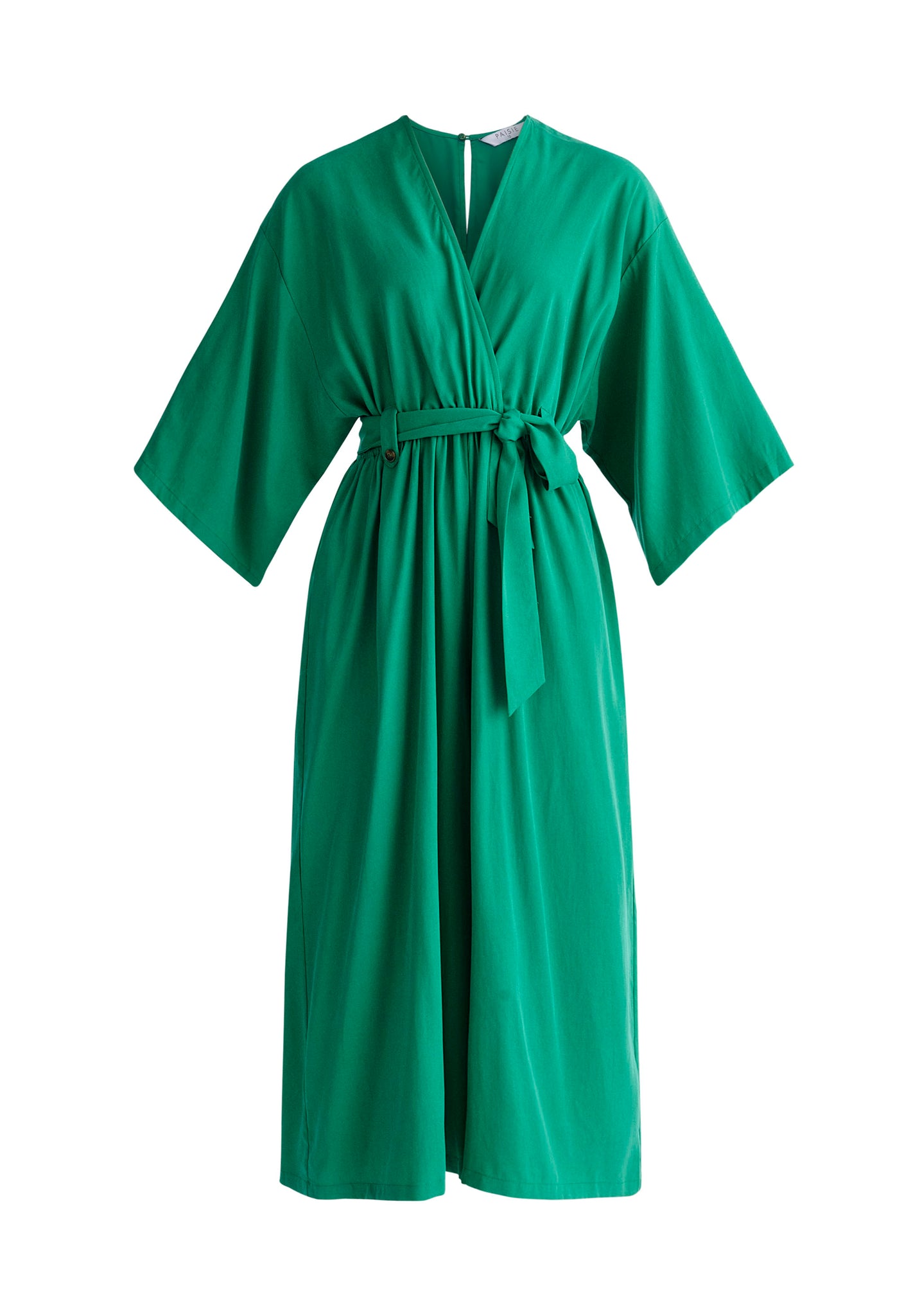 Tencel Kimono Jumpsuit in Green | Jumpsuits | Paisie