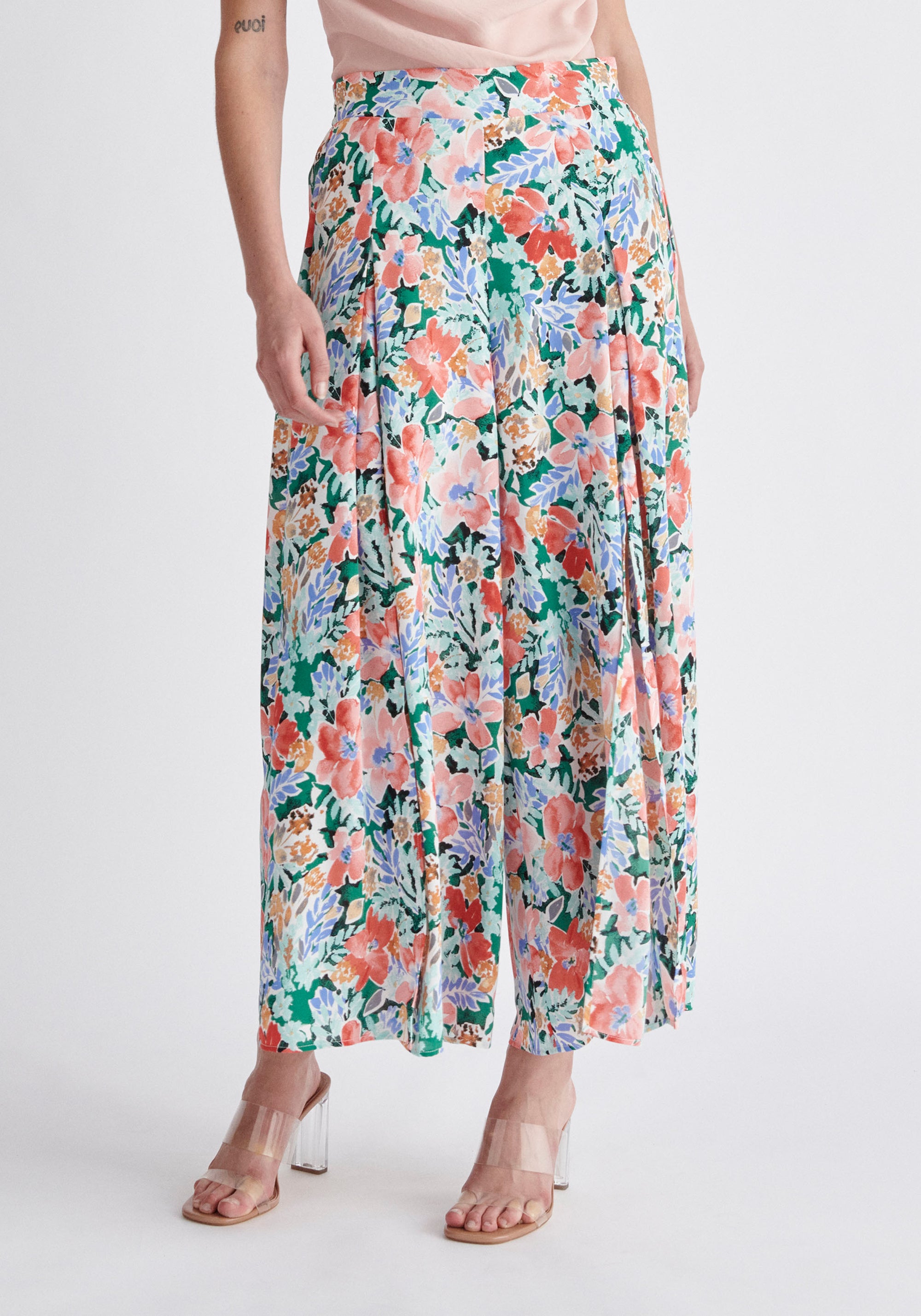 Paisie Front Split Floral Trousers